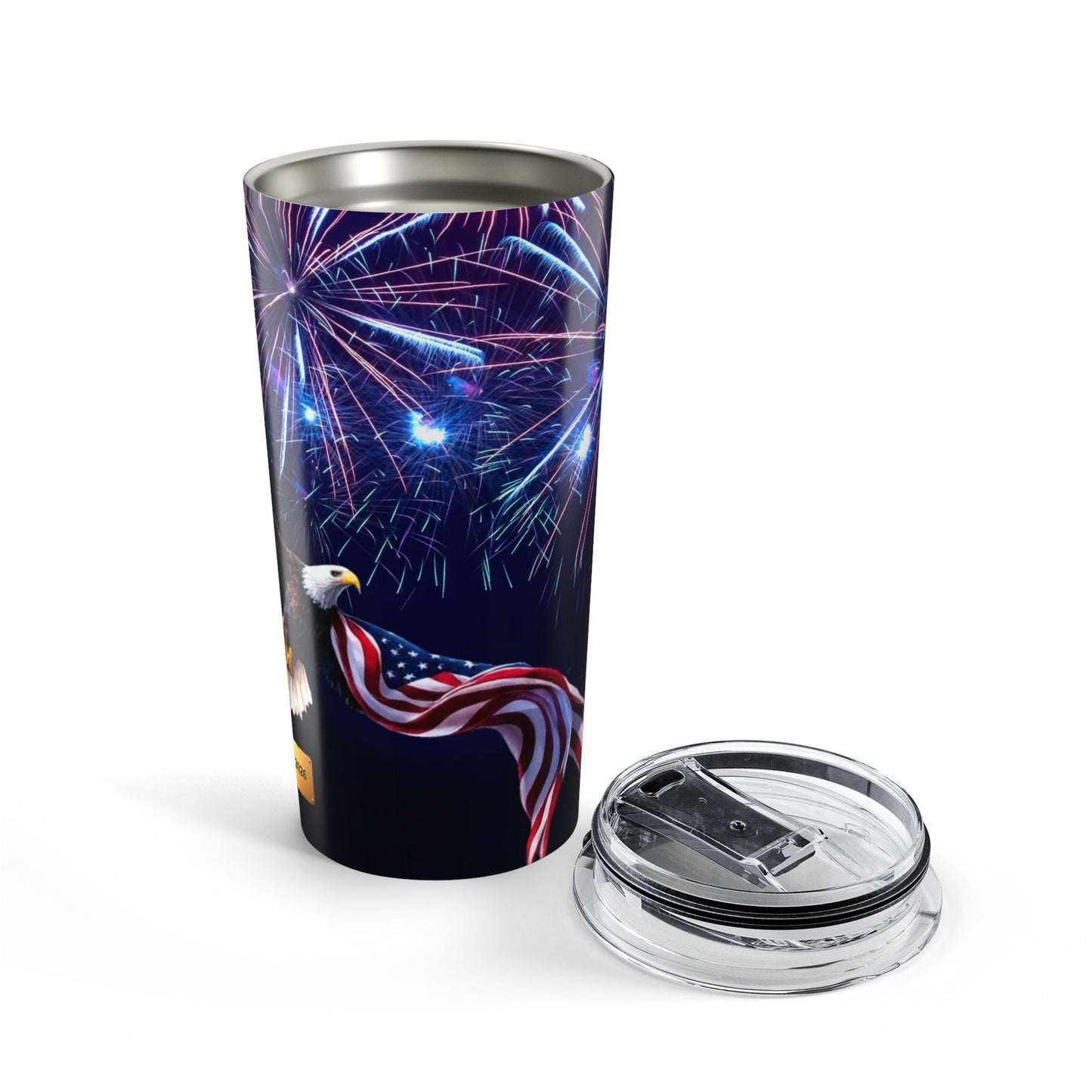 1776-2026 American Bald Eagle & Flag 20oz Tumbler | Fireworks Edition