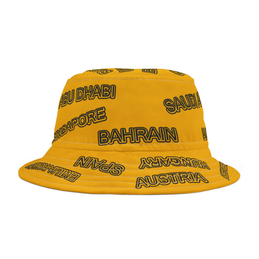 Formula 1 Racetrack Bucket Hat – Yellow Adult Unisex Bucket Hat