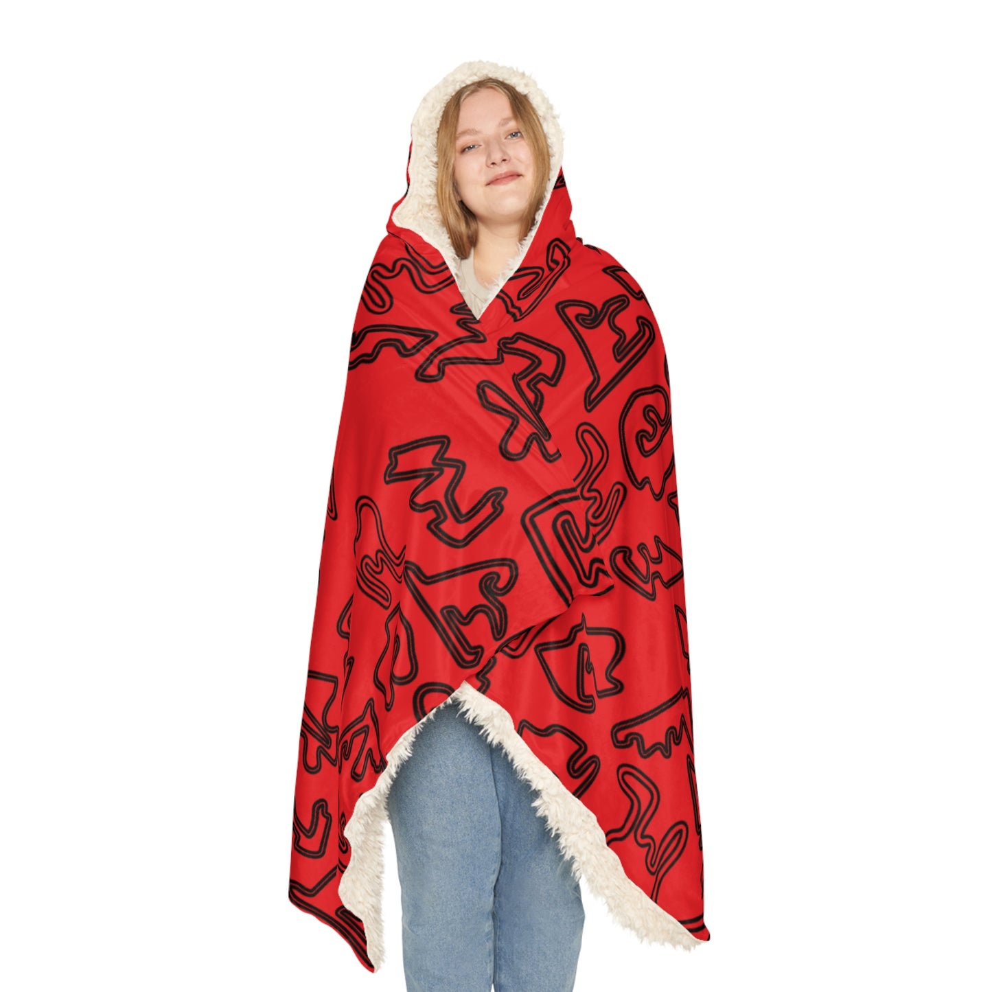 Formula 1 2024 Circuit Racetrack Designs Hooded Blanket – Microfleece or Sherpa