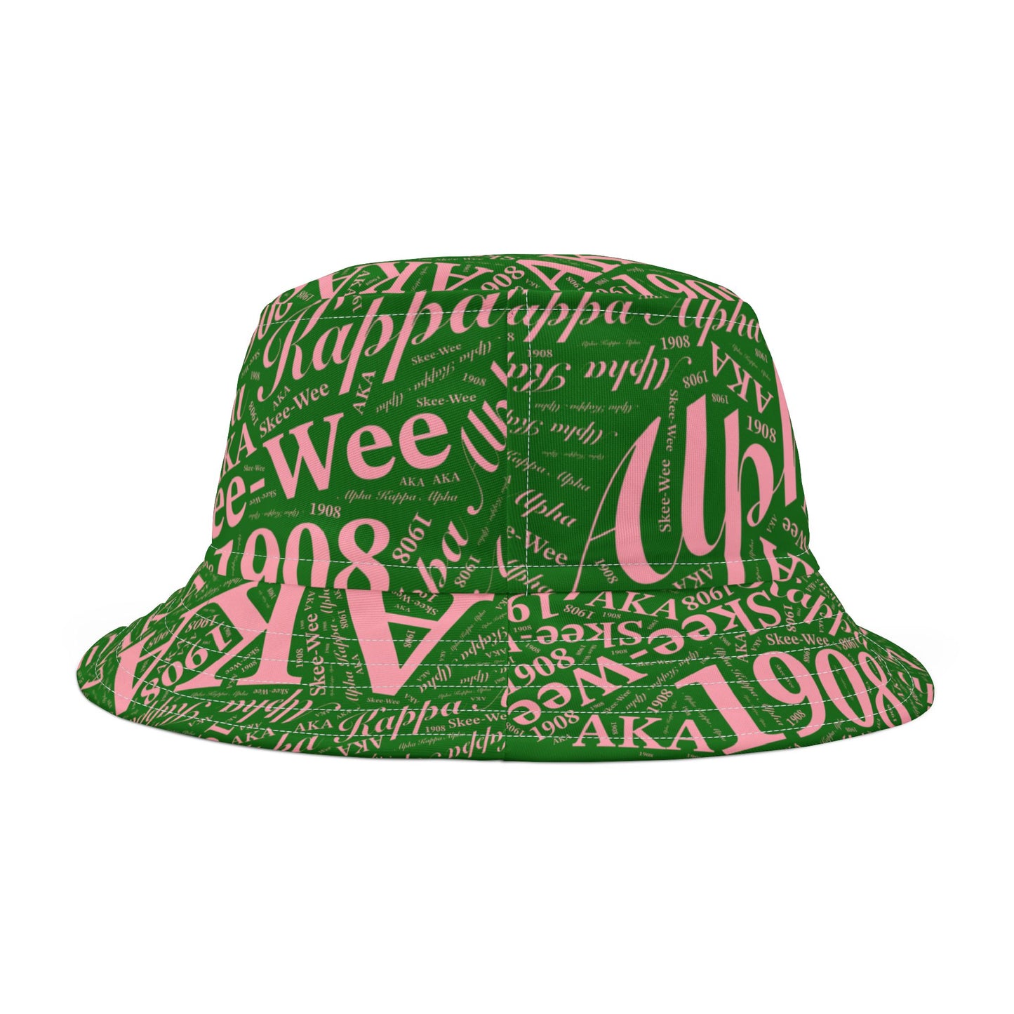 BGLO Collection Alpha Kappa Alpha (AKA) Sorority Bucket Hat |  Bucket Hat – Pink & Green Edition