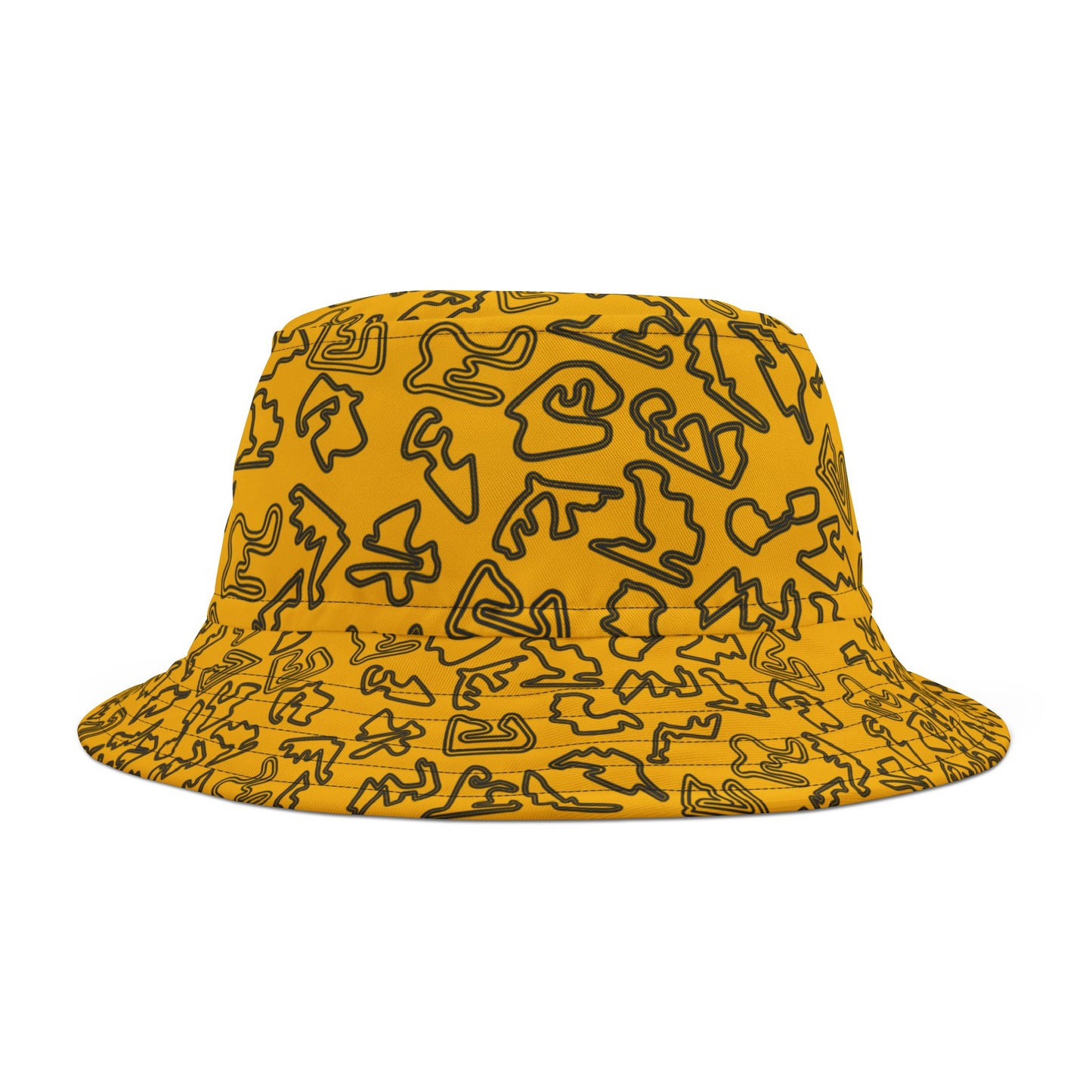 F1 Bucket Hat Motorsport Racetracks Yellow