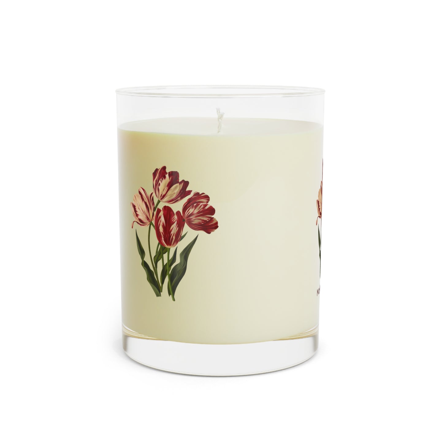 "Mother I Love You" Floral Scented Candle (Tulip Design) — 11oz Glass Jar