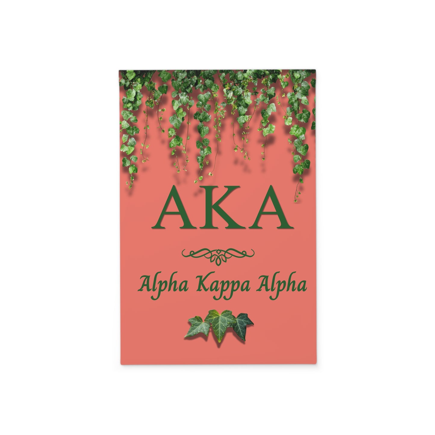 AKA Pink & Green Garden Banner with Ivy Design