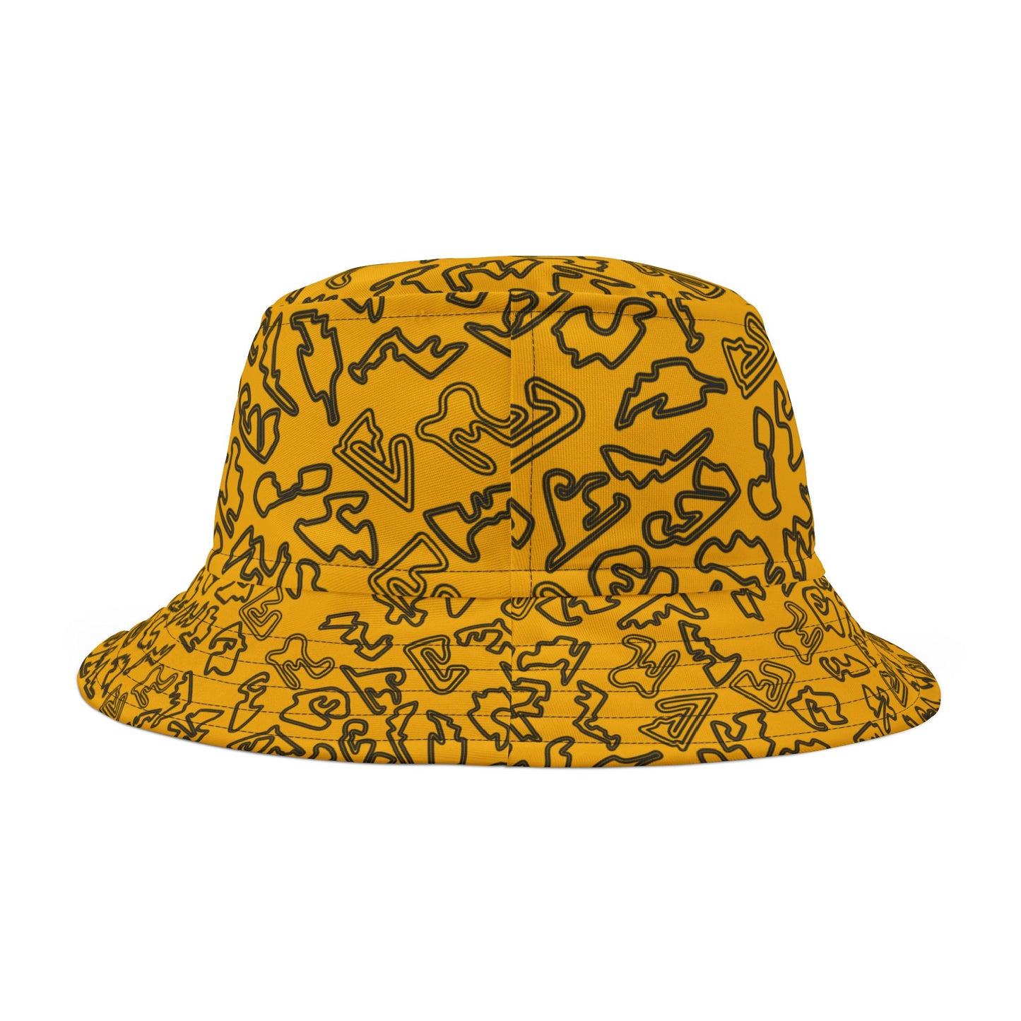 F1 Bucket Hat Motorsport Racetracks Yellow