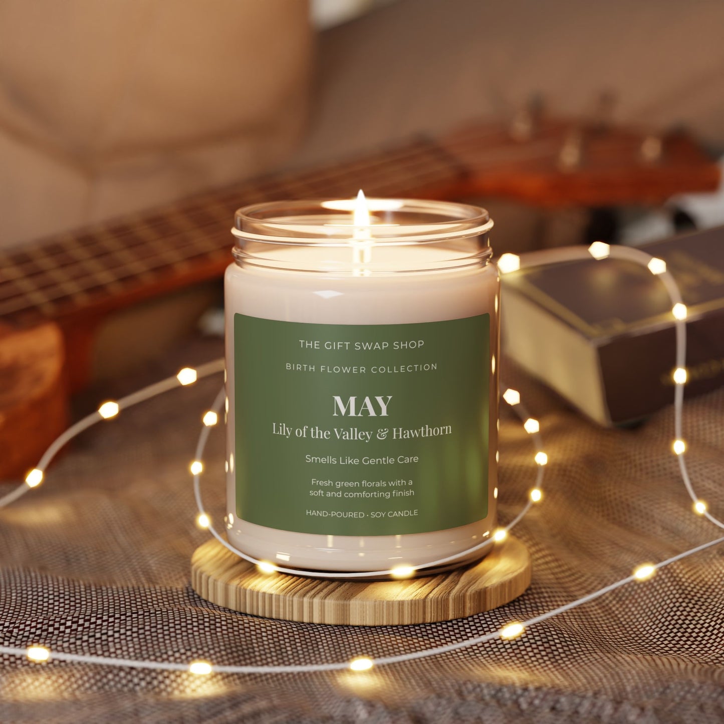 May Birth Flower Candle — Lily of the Valley & Hawthorn (9 oz)