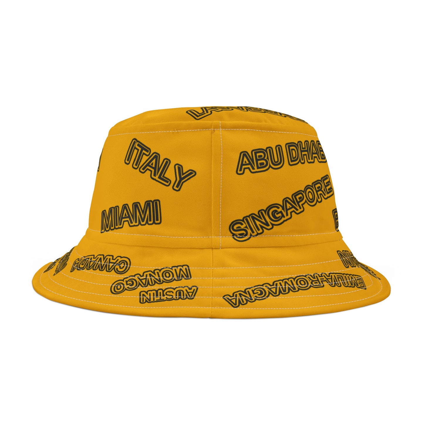 Formula 1 Racetrack Bucket Hat – Yellow Adult Unisex Bucket Hat