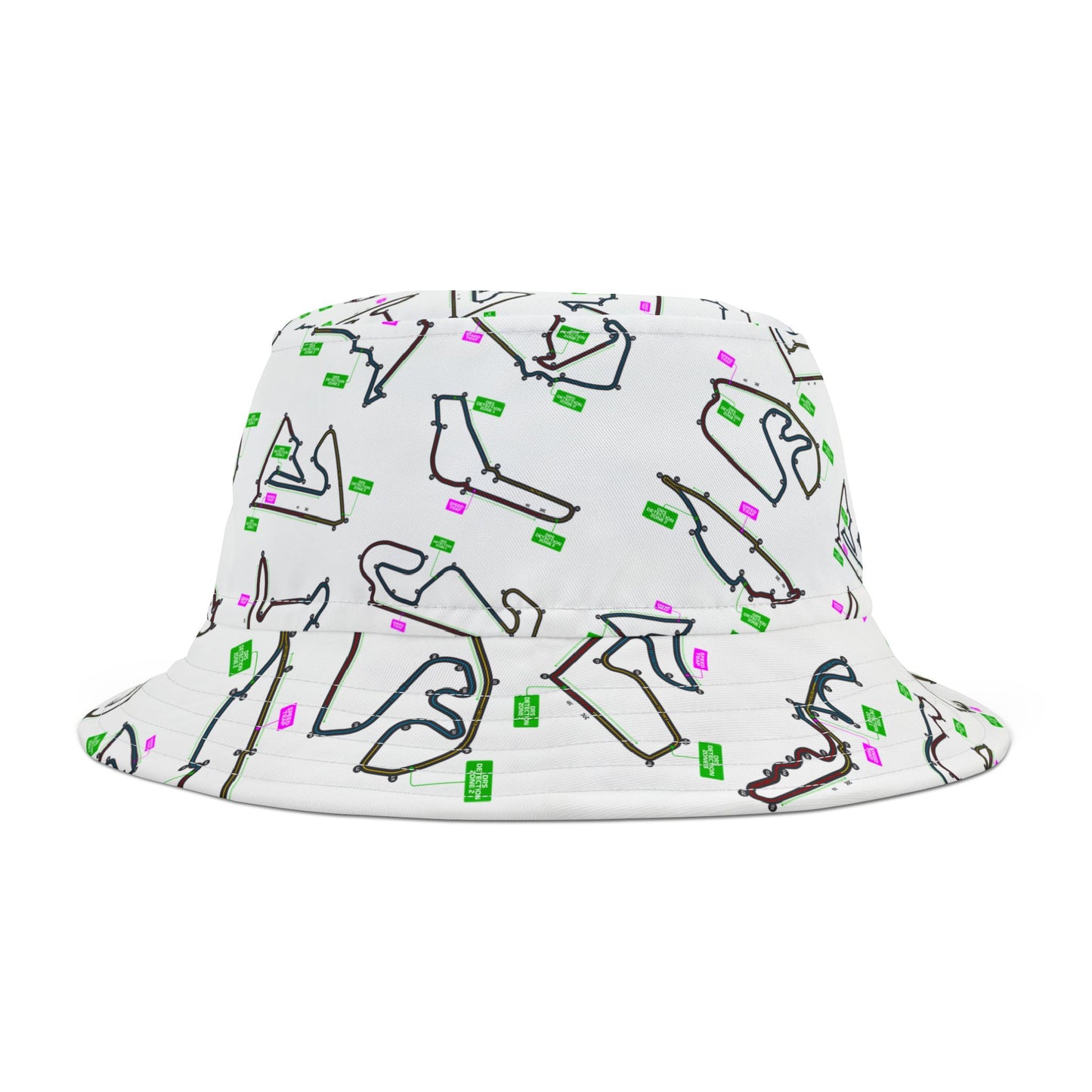 Formula 1 Race Track Bucket Hat — Motorsport Track Graphic Bucket Hat
