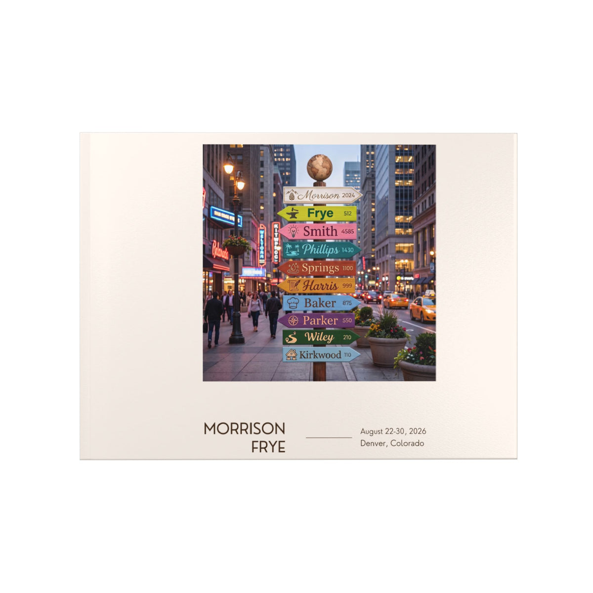 Morrison Frye Family Reunion 2026 Memory Book (Pre-Order) – Denver, Colorado | “The Wait Is Over” Keepsake Album