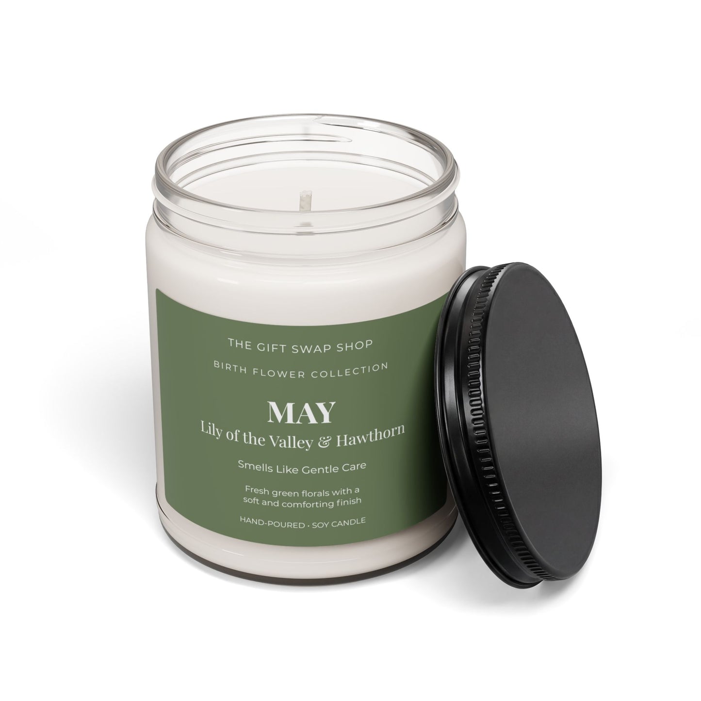 May Birth Flower Candle — Lily of the Valley & Hawthorn (9 oz)