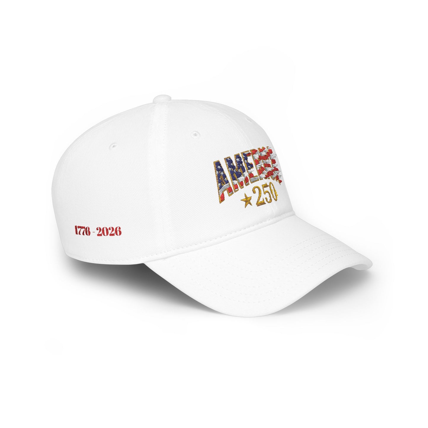 America 250th Commemorative Patriotic Flag Embroidered Baseball Cap