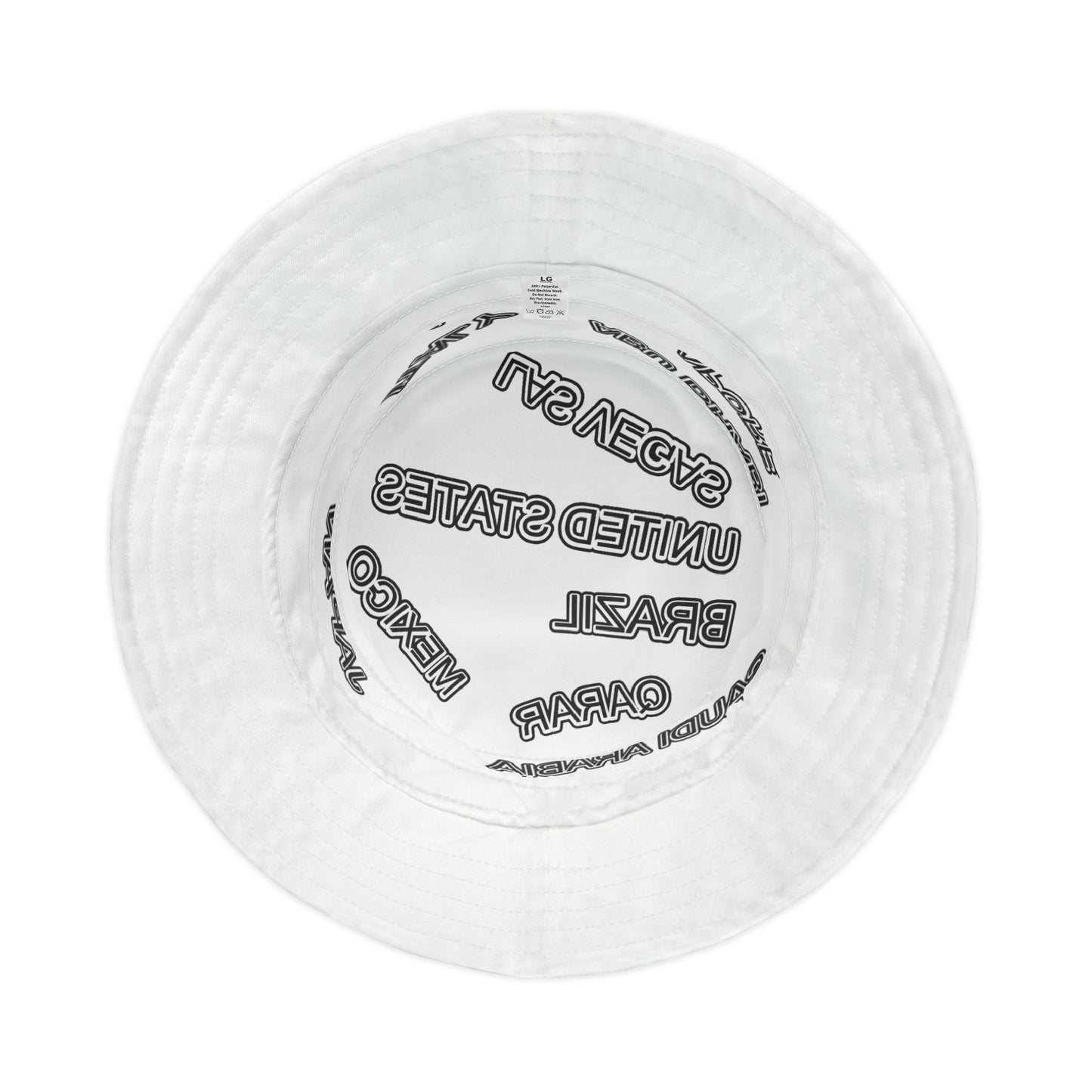 Formula 1 Motorsport Track Bucket Hat — White Racing Bucket Hat