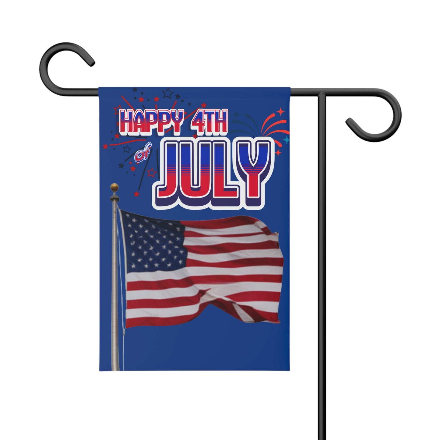 Independence Day Garden Banner - Patriotic USA Flag for Porch & Yard - Red White and Blue Summer Decoration