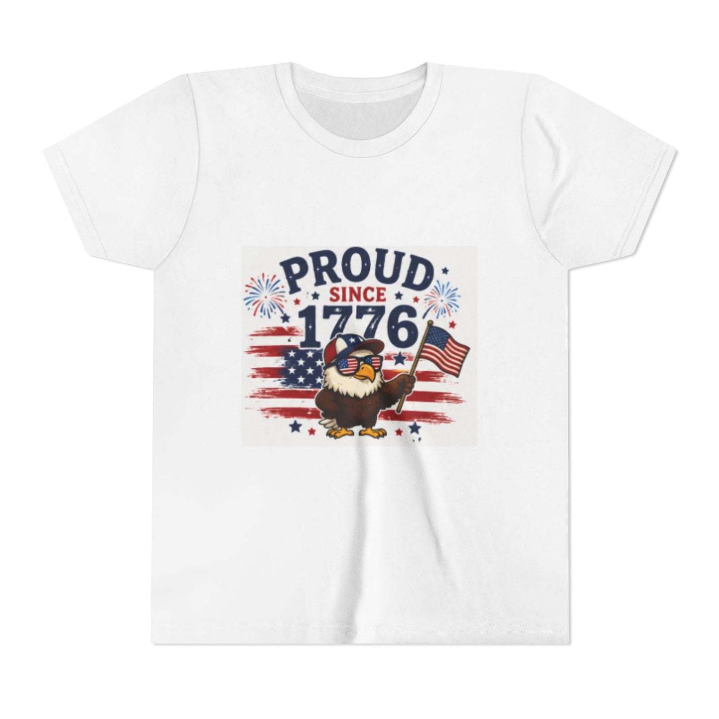 🇺🇸 250th Anniversary Youth Tee - "Proud Since 1776" Eagle American Flag 4th of July Youth Tee