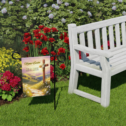 He Is Risen Easter Banner – Christian Spring Yard Flag