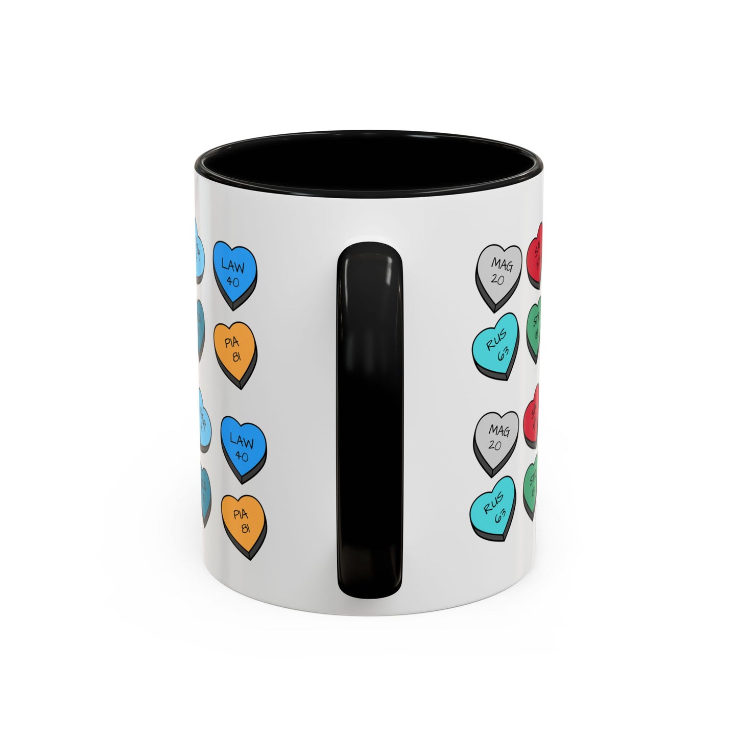 Formula 1 Drivers Candy Heart Accent Coffee Mug — Valentine’s Day Gift for F1 Fans (11/15oz)