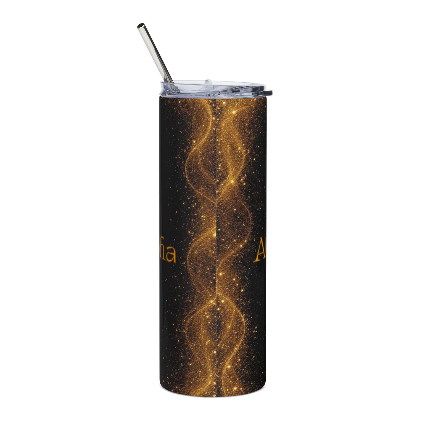 Alpha Phi Alpha Personalized Black & Gold Dust Tumbler | Black Greek Letter organizations | Sororities and Fraternities | 20oz Stainless Steel Tumbler