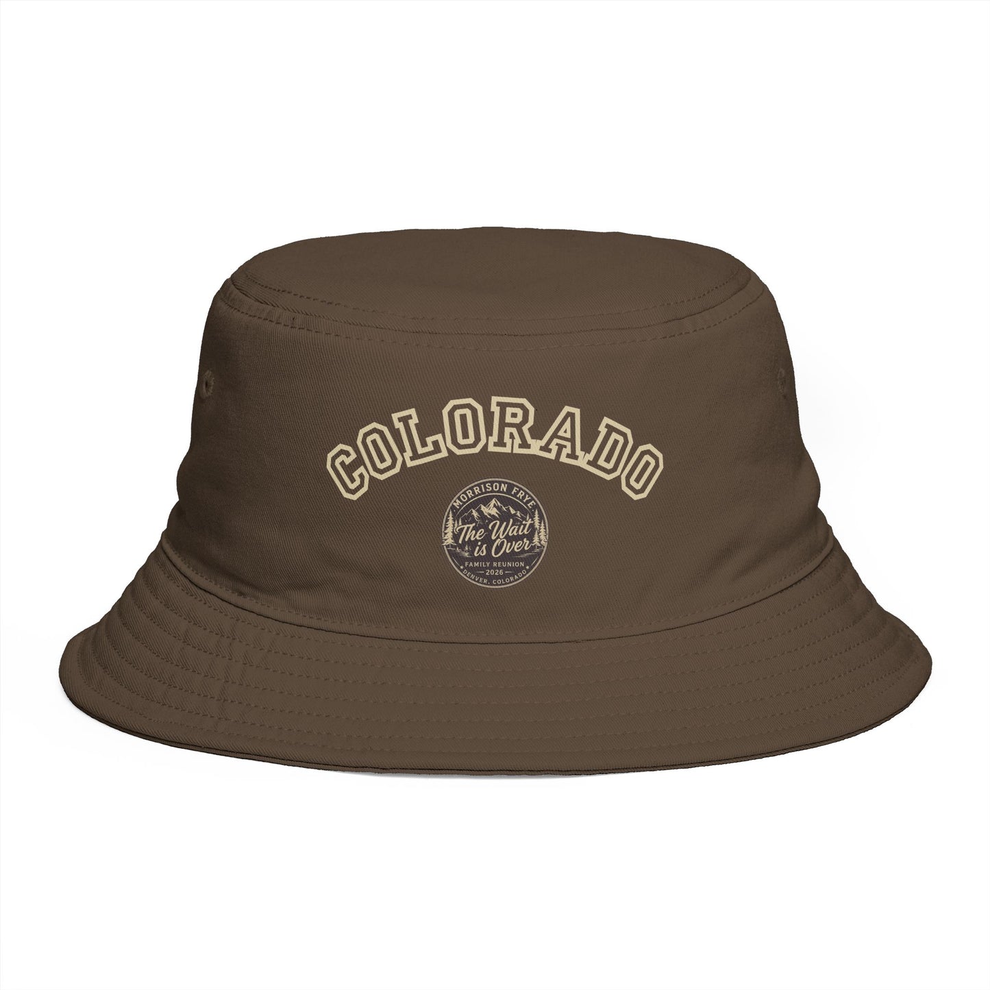 Morrison Frye Family Reunion 2026 Bucket Hat (Gold Letters) – Colorado Edition | “The Wait Is Over” | Denver, CO