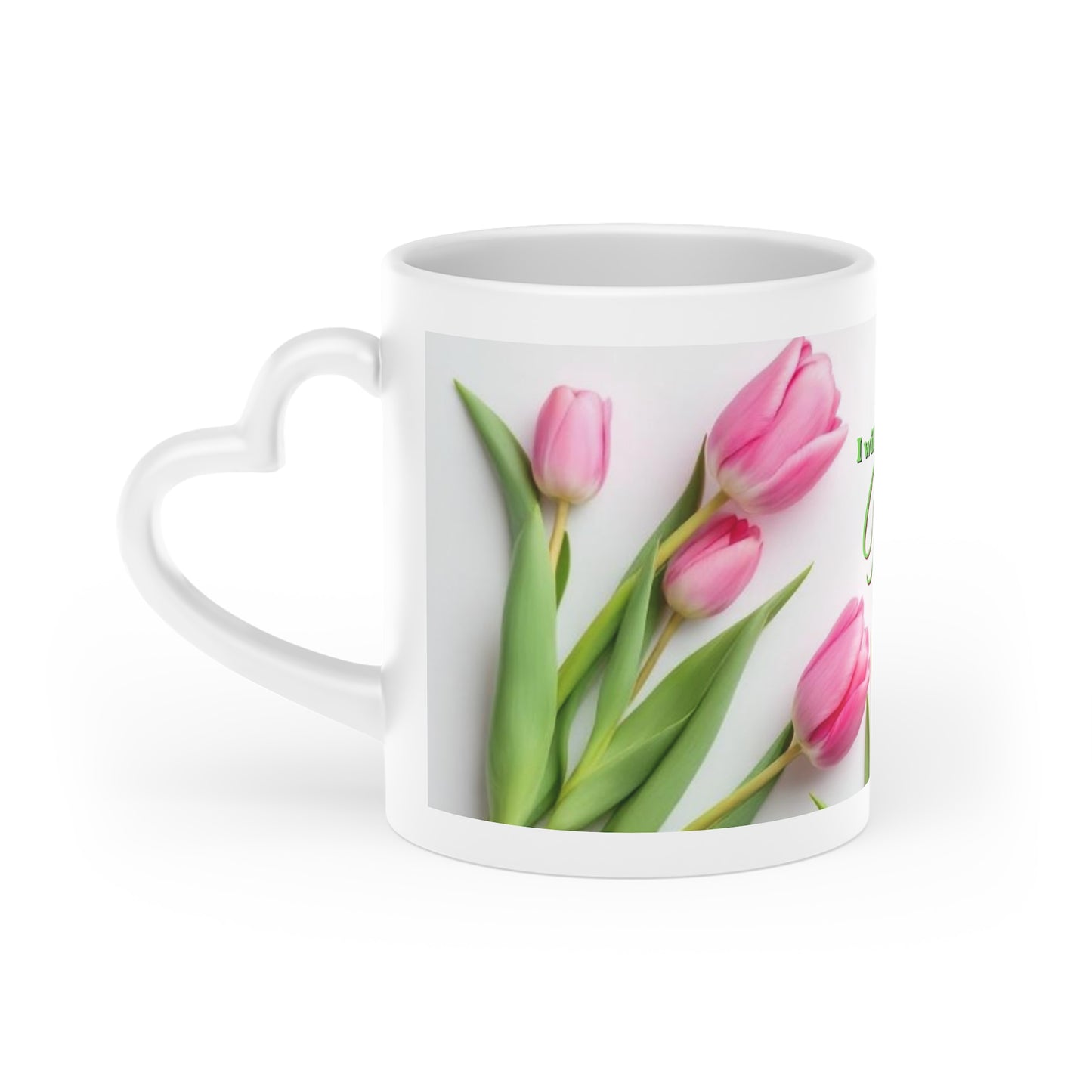 Pink Tulips with 'Mommy', 'Mom', or 'Mami' Script Mug Floral Mothers Day Ceramic Mug