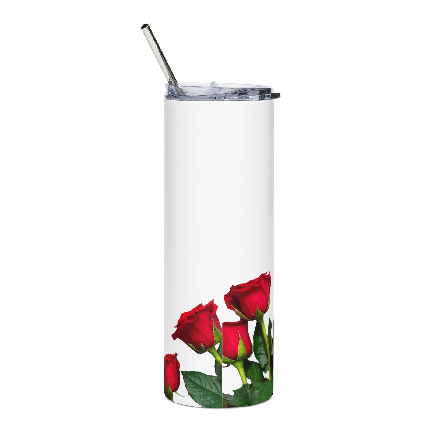Delta Sigma Theta Sorority Personalized Red Roses Tumbler |  Black Greek Letter organizations | Sororities and Fraternities | 20oz Stainless Steel Tumbler