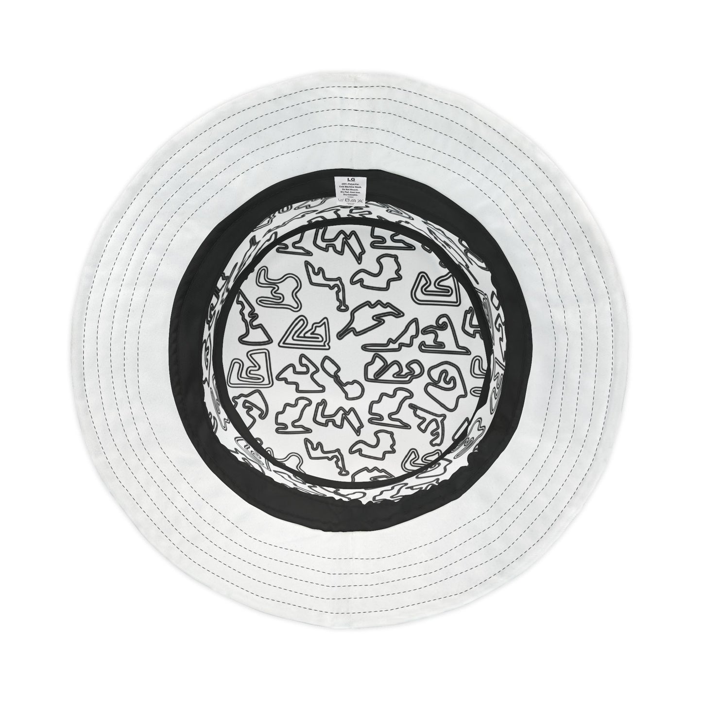 Formula 1 Race Track Bucket Hat — White Motorsport Graphic