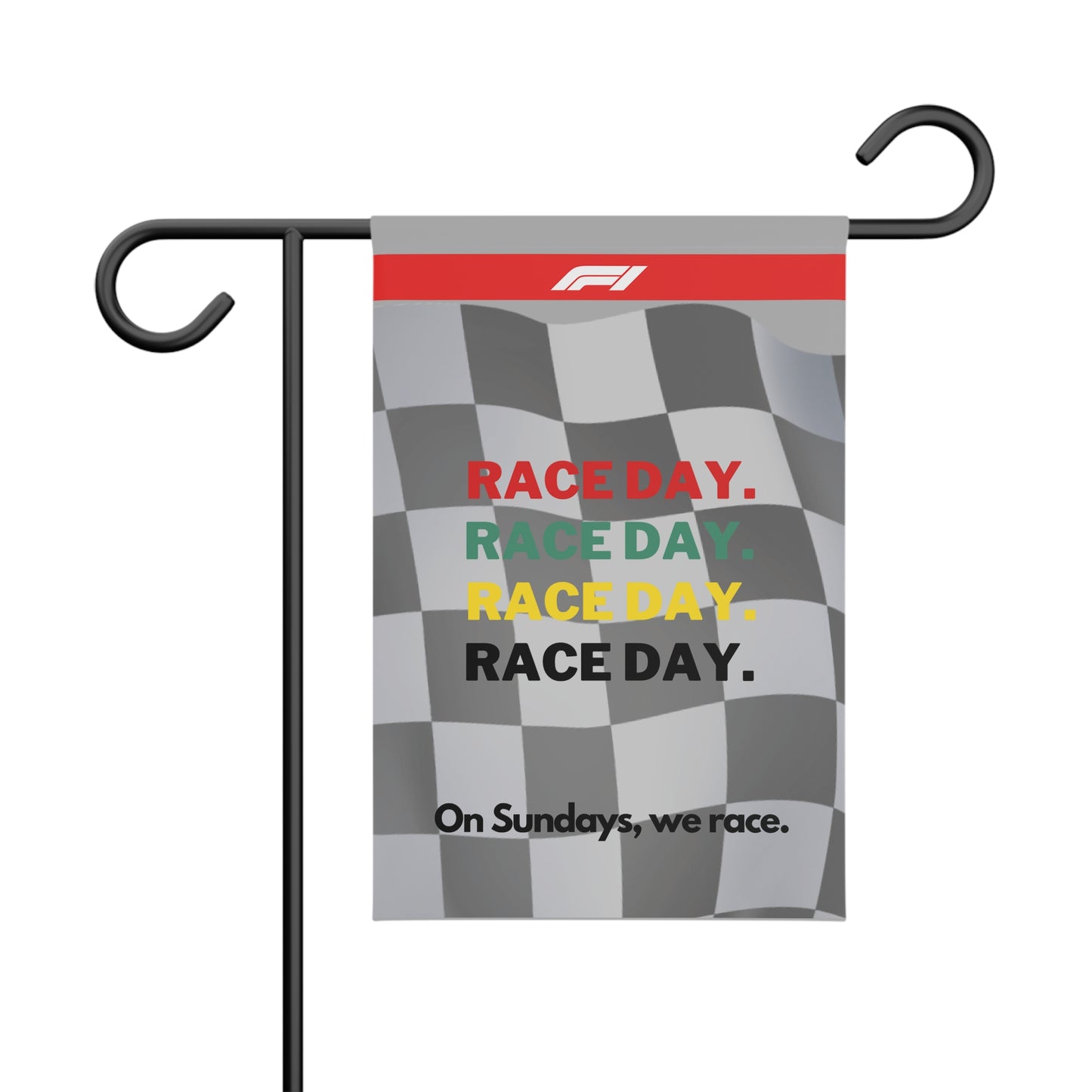 Formula 1 Race Day Garden Banner — Waterproof Double-Sided Outdoor Flag