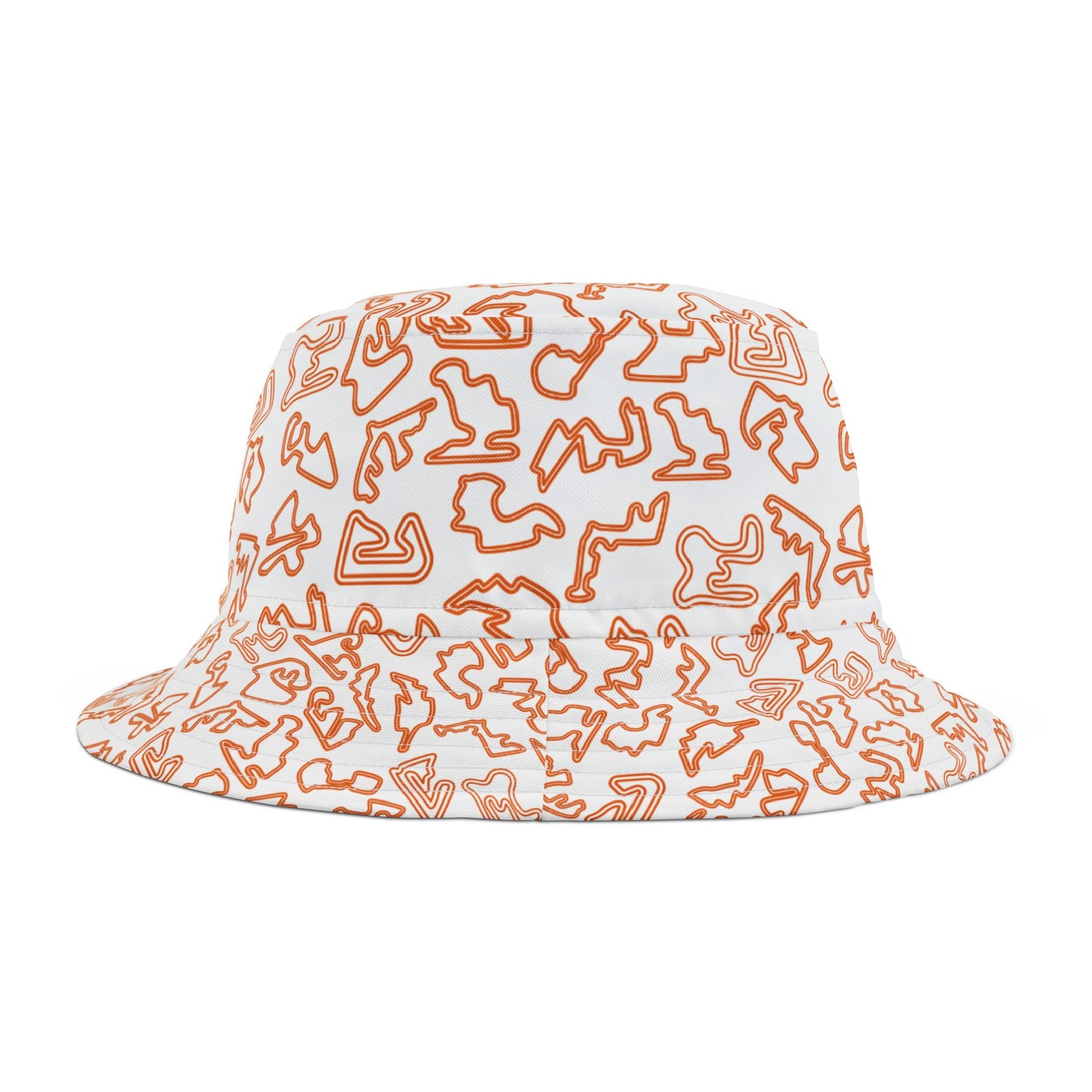 Formula 1 Racetrack Bucket Hat – Papaya Orange Adult Unisex Bucket Hat