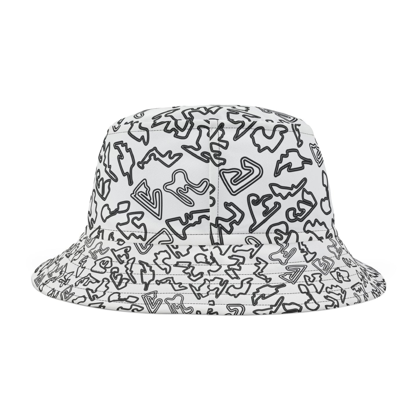 Motorsport Racetracks Hat White Adult Unisex Bucket Hat