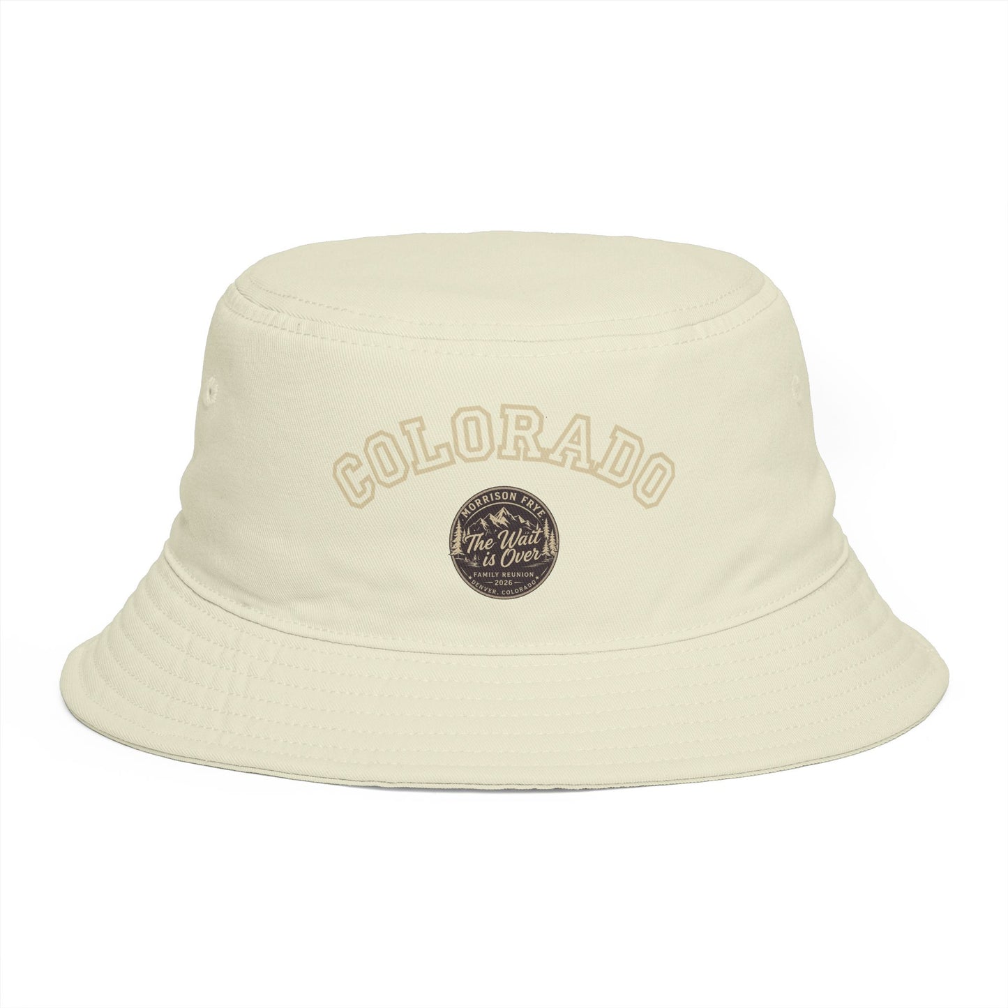 Morrison Frye Family Reunion 2026 Bucket Hat (Gold Letters) – Colorado Edition | “The Wait Is Over” | Denver, CO