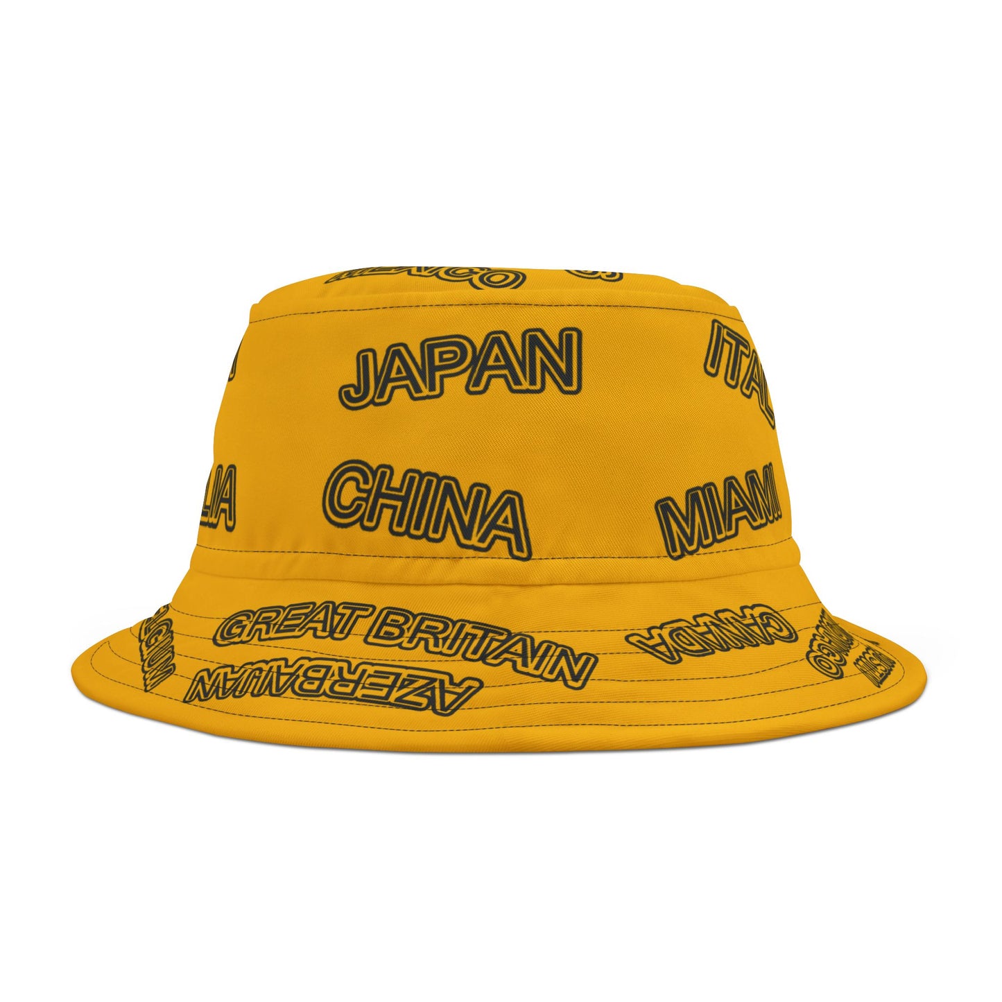 Formula 1 Racetrack Bucket Hat – Yellow Adult Unisex Bucket Hat