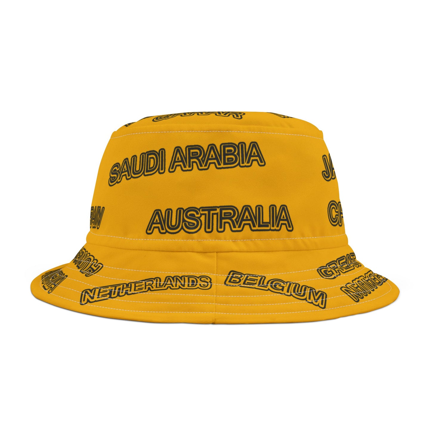 Formula 1 Racetrack Bucket Hat – Yellow Adult Unisex Bucket Hat