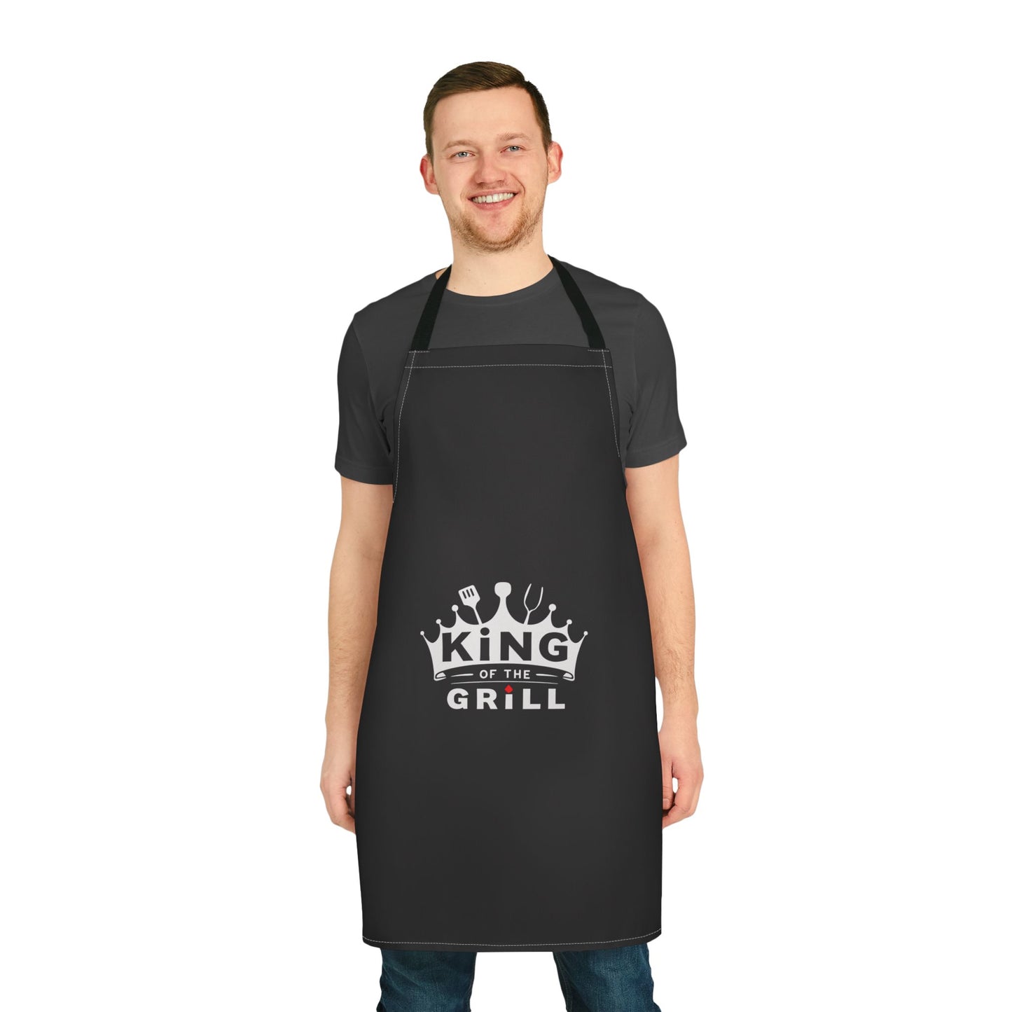 Personalized King of the Grill Apron | BBQ Crown Cooking Apron |  Grilling Gift for Dad