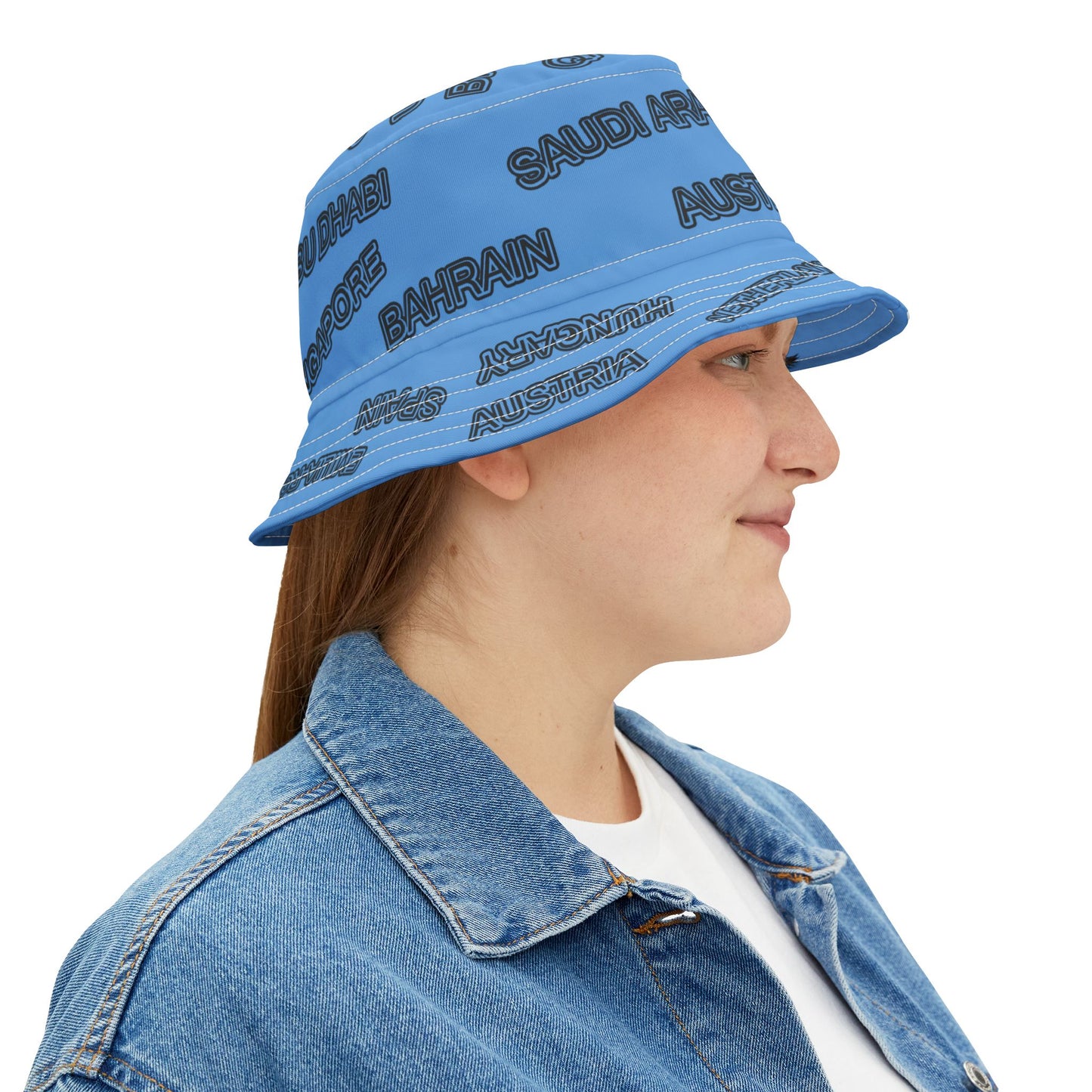 Formula 1 Racetrack Bucket Hat – Blue Adult Unisex Bucket Hat