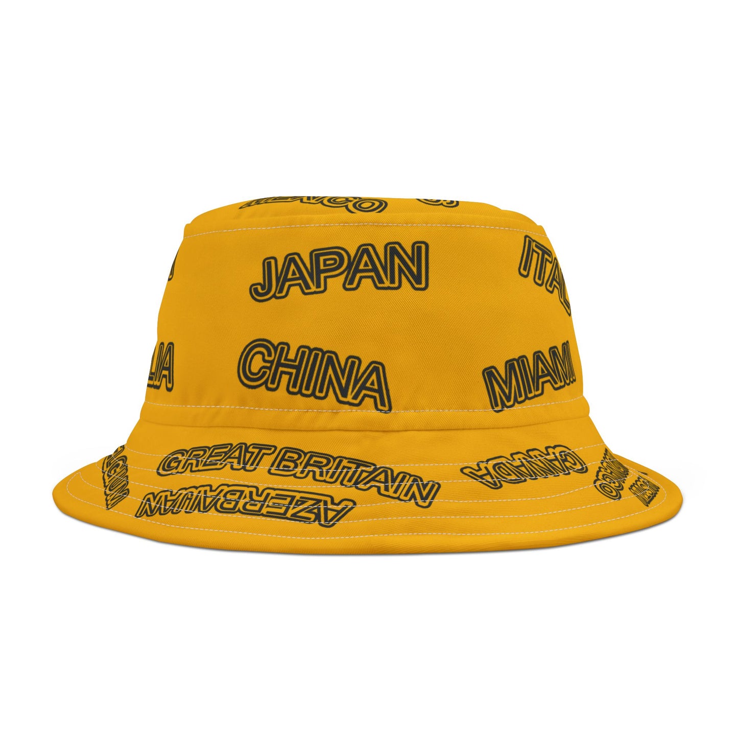 Formula 1 Racetrack Bucket Hat – Yellow Adult Unisex Bucket Hat