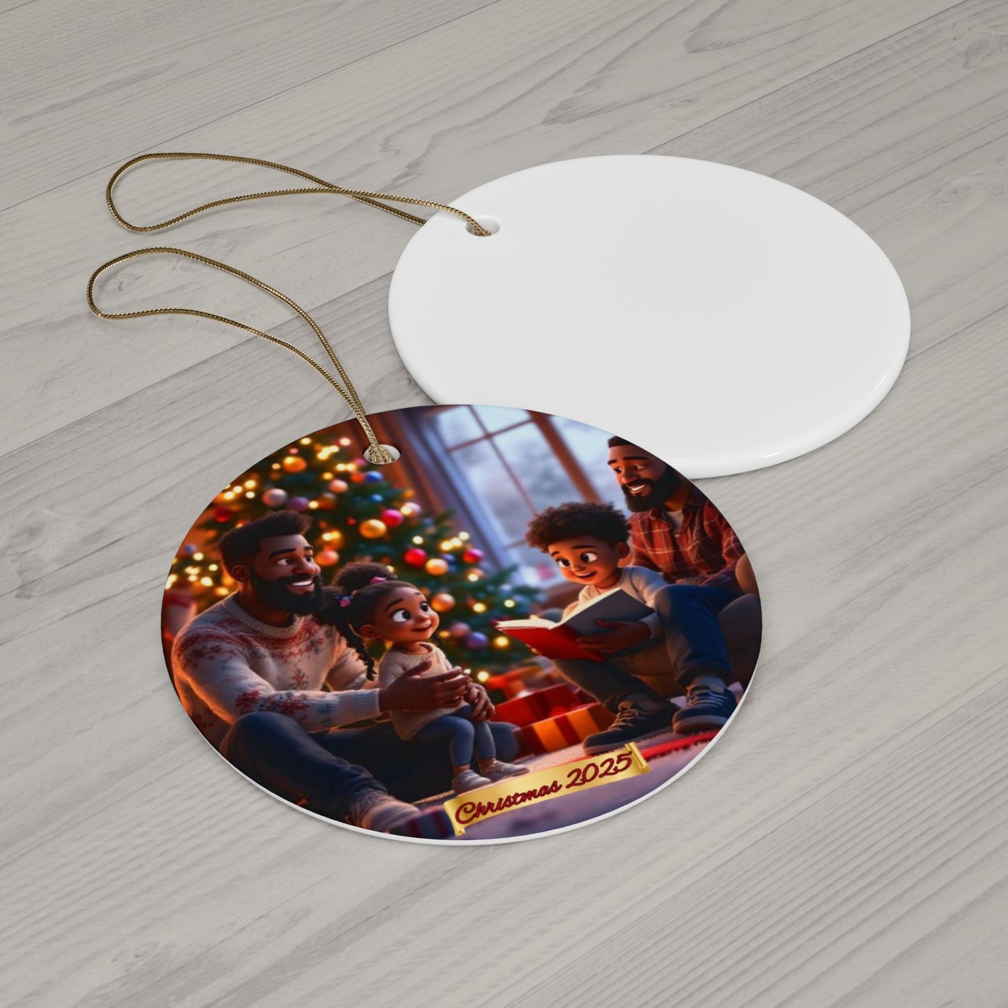 "Our Loving Family" Two Dads Ornament