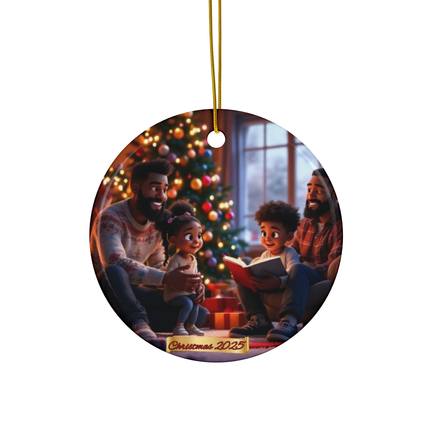 "Our Loving Family" Two Dads Ornament