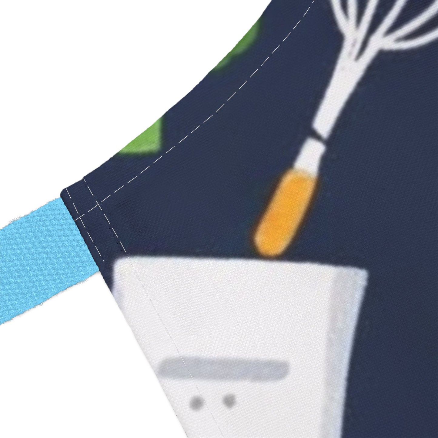 Whimsical Kitchen Apron for Her - Navy Blue Mother's Day Apron - Cooking Tools Pattern