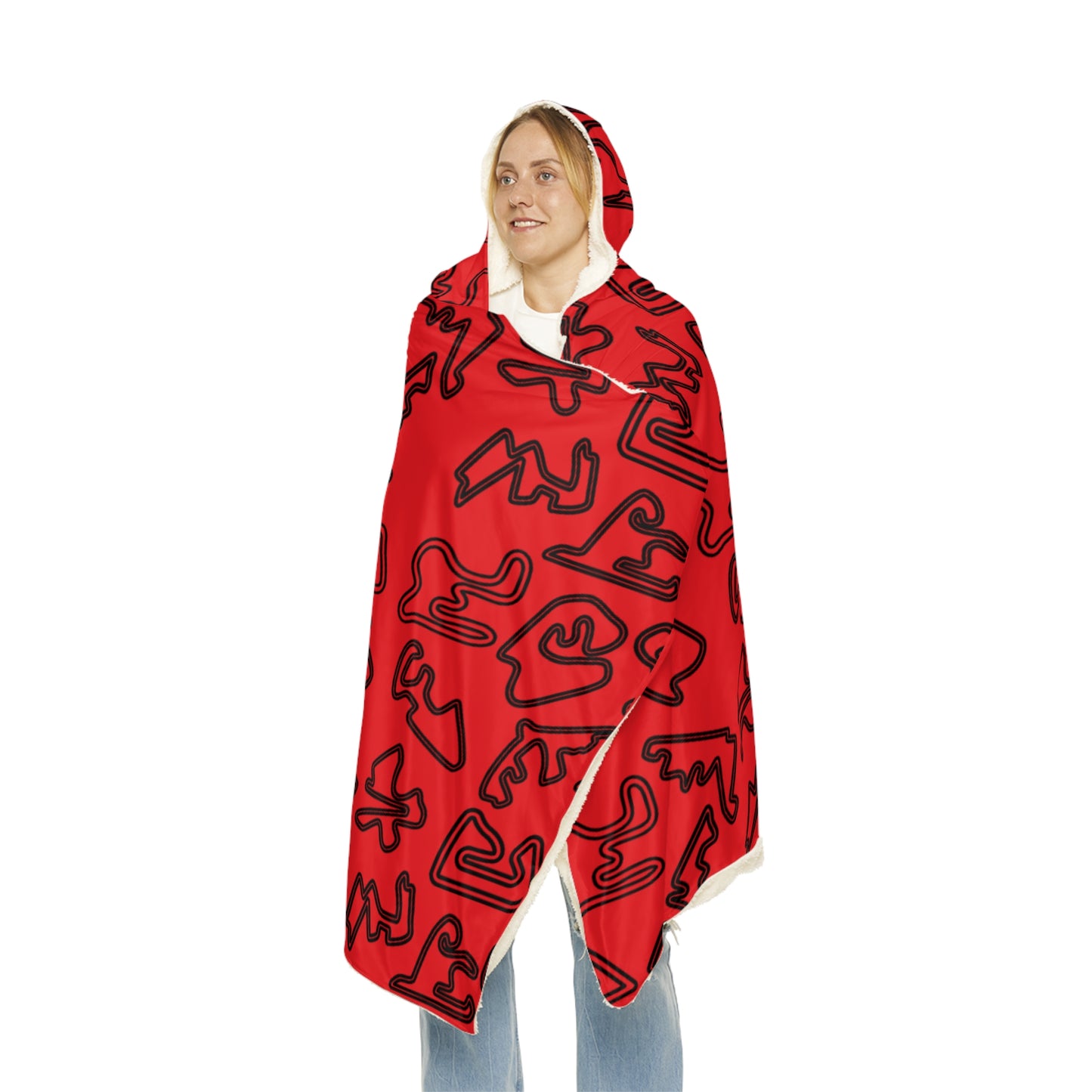 Formula 1 2024 Circuit Racetrack Designs Hooded Blanket – Microfleece or Sherpa