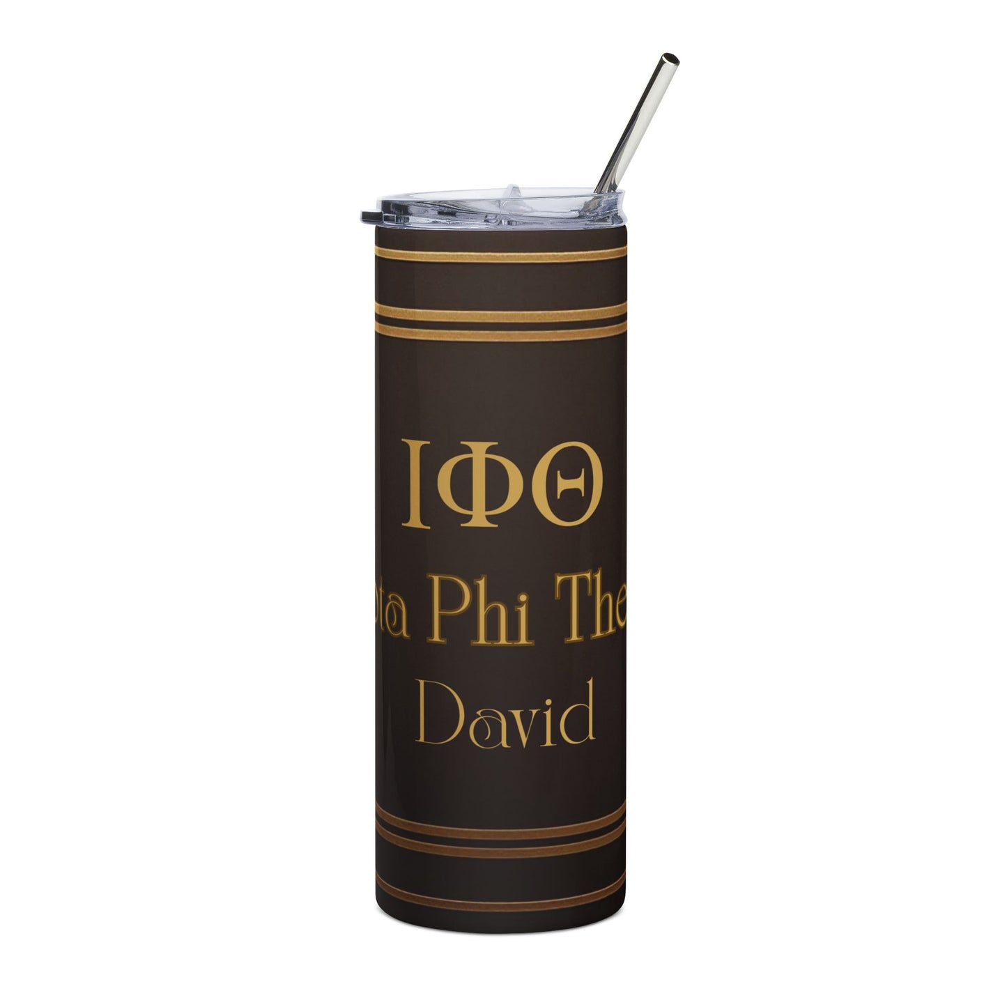 Iota Phi Theta Fraternity  Personalized Brown & Gold | Black Greek Letter organizations | Sororities and Fraternities  |Morgan State U. | 20oz Stainless Steel Tumbler