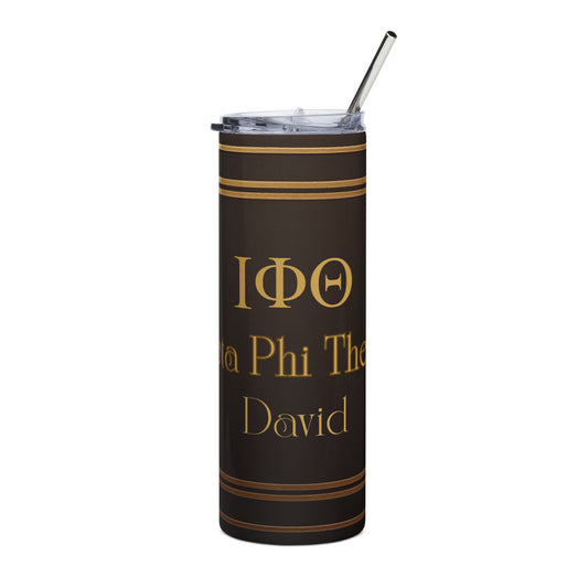 Iota Phi Theta Fraternity  Personalized Brown & Gold | Black Greek Letter organizations | Sororities and Fraternities  |Morgan State U. | 20oz Stainless Steel Tumbler