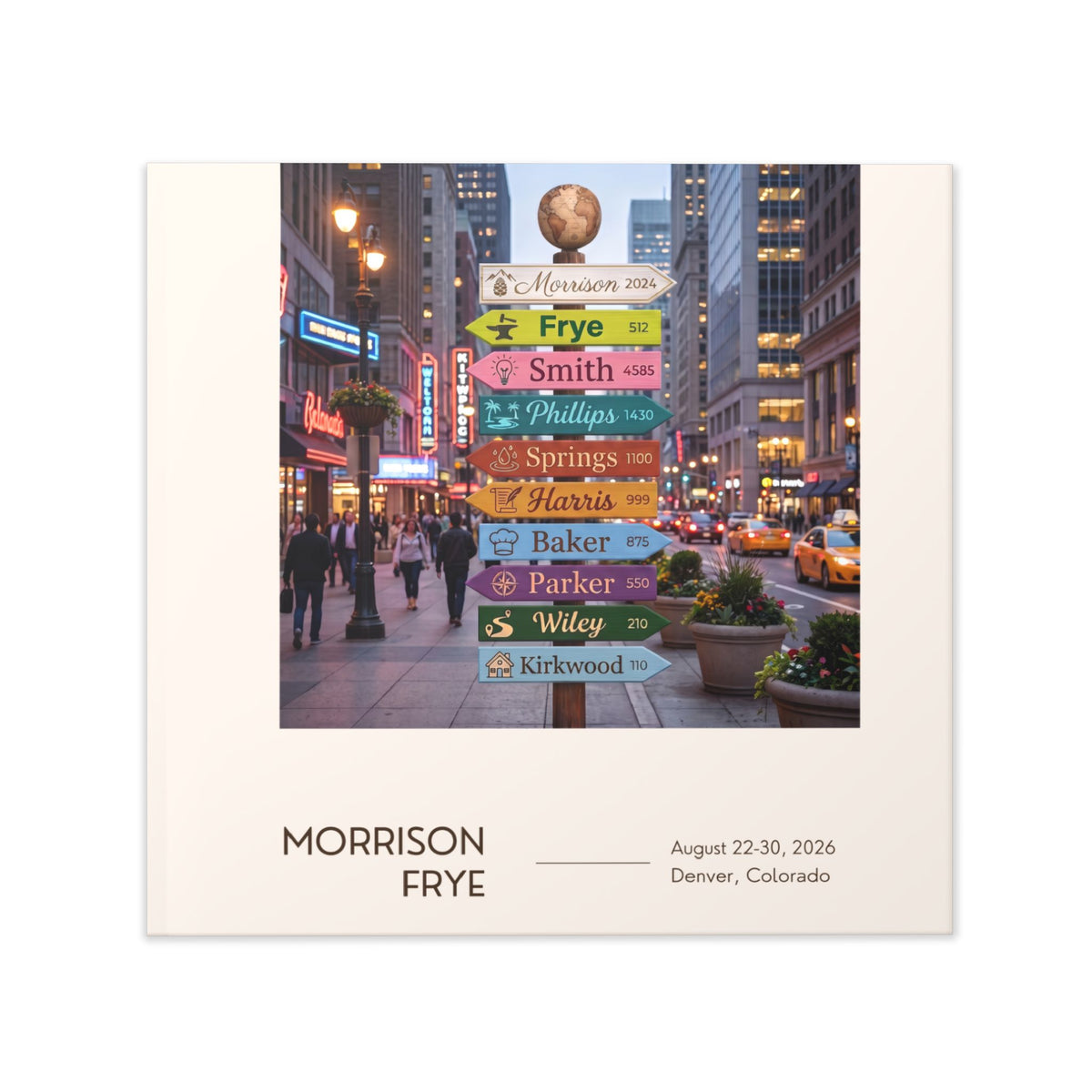 Morrison Frye Family Reunion 2026 Memory Book (Pre-Order) – Denver, Colorado | “The Wait Is Over” Keepsake Album