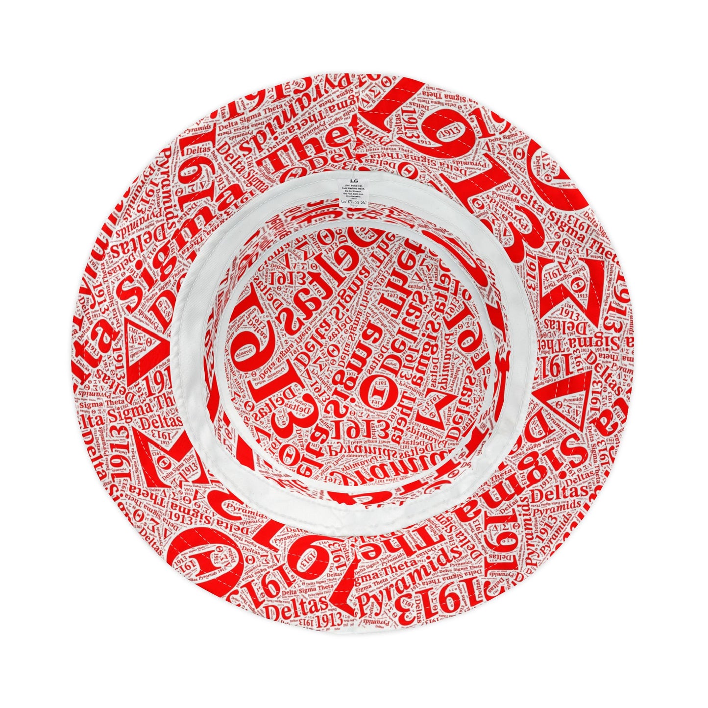 BGLO Collection Delta Sigma Theta (DST) Bucket Hat |  Delta Sigma Theta Sorority Diva Bucket Hat |  Red & White DST Bucket Hat