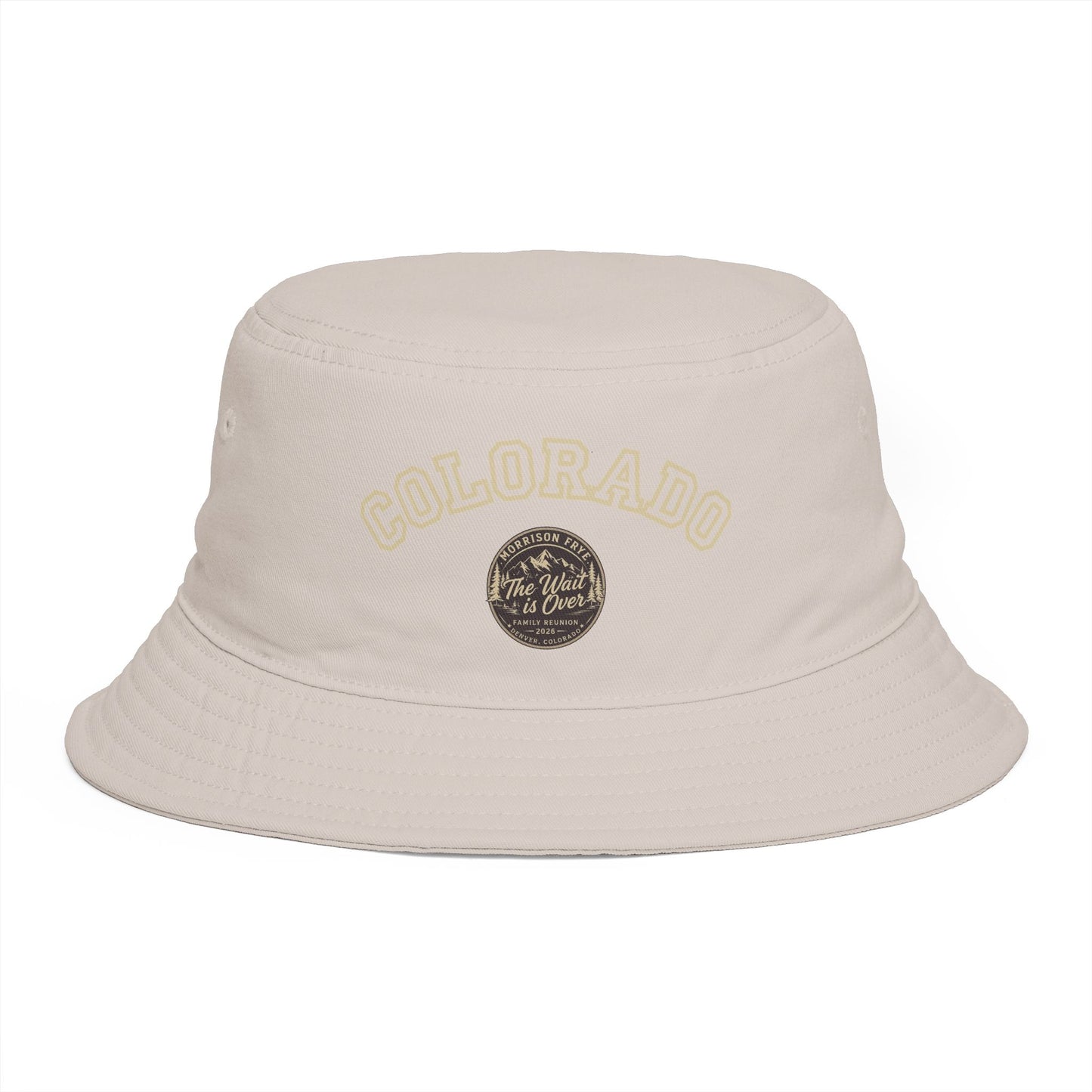 Morrison Frye Family Reunion 2026 Bucket Hat (Gold Letters) – Colorado Edition | “The Wait Is Over” | Denver, CO