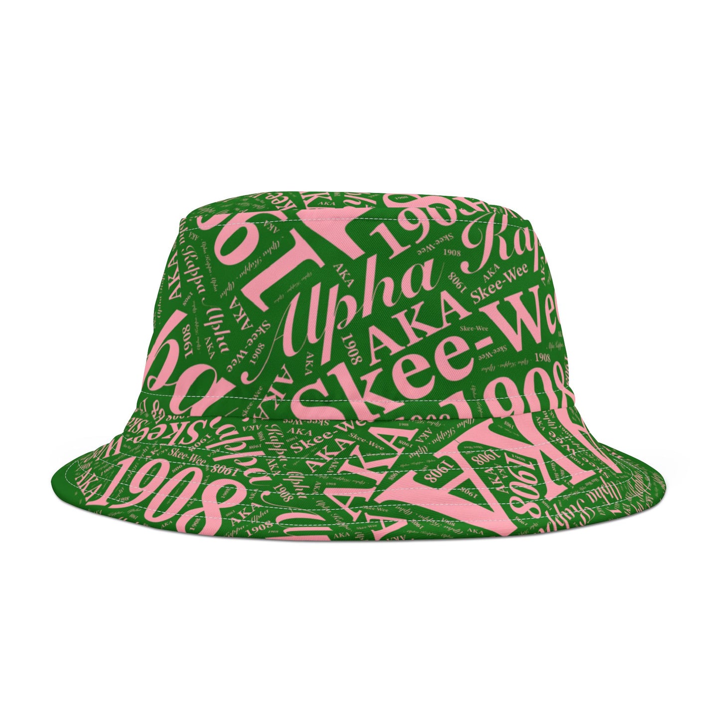 BGLO Collection Alpha Kappa Alpha (AKA) Sorority Bucket Hat |  Bucket Hat – Pink & Green Edition