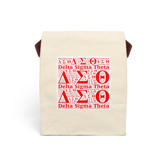 Delta Sigma Theta Sorority | Greek Letters Pattern | Canvas Lunch Bag