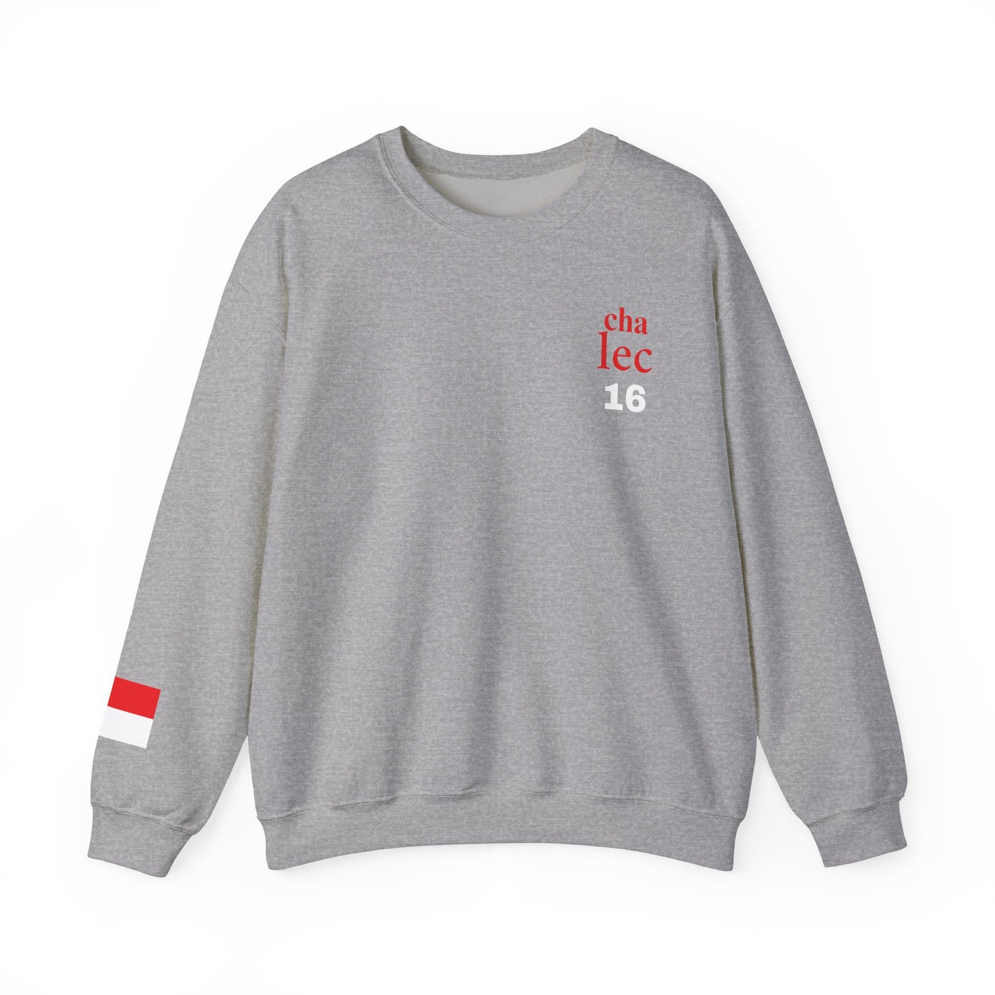 Formula 1 Charles Leclerc Sweatshirt with Monaco Flag on Sleeve