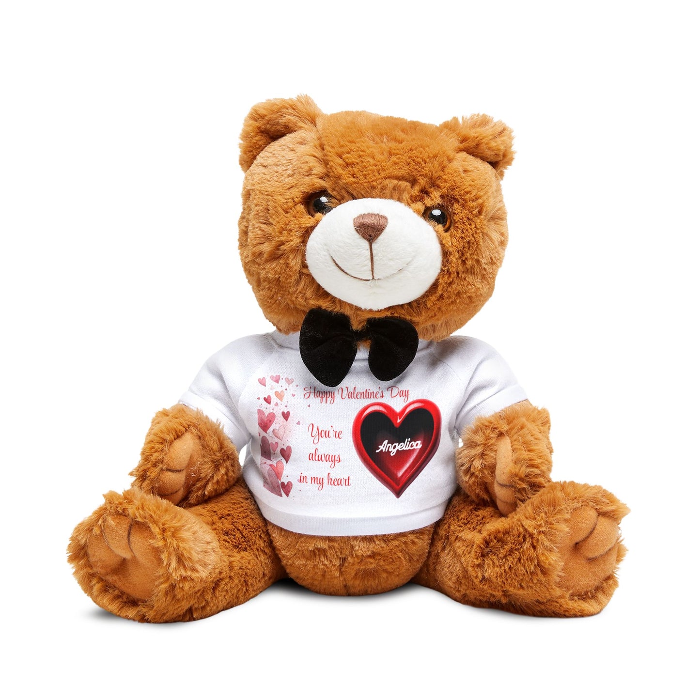 Red Heart Teddy Bear: Personalized Custom Name T-Shirt Gift