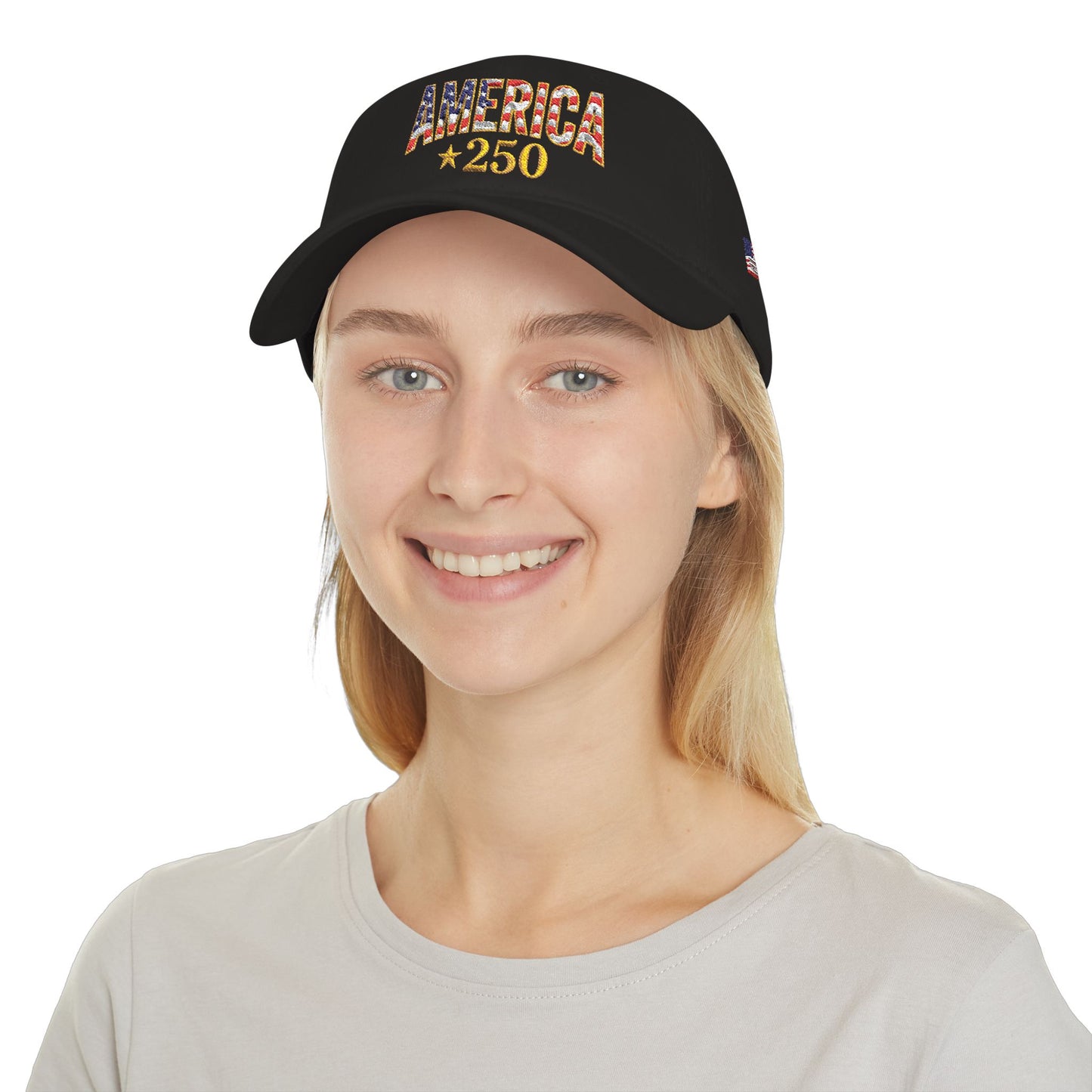 America 250th Commemorative Patriotic Flag Embroidered Baseball Cap
