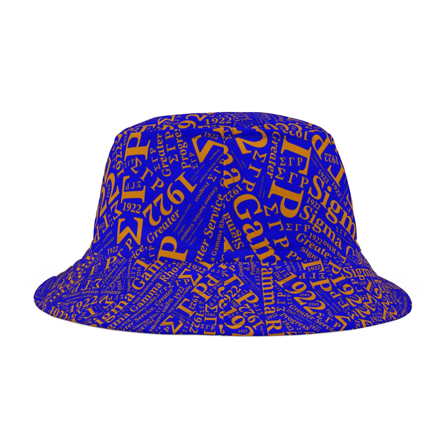 BGLO Collection Sigma Gamma Rho Royal Blue & Gold Printed Bucket Hat | The Pretty Poodle Accessory