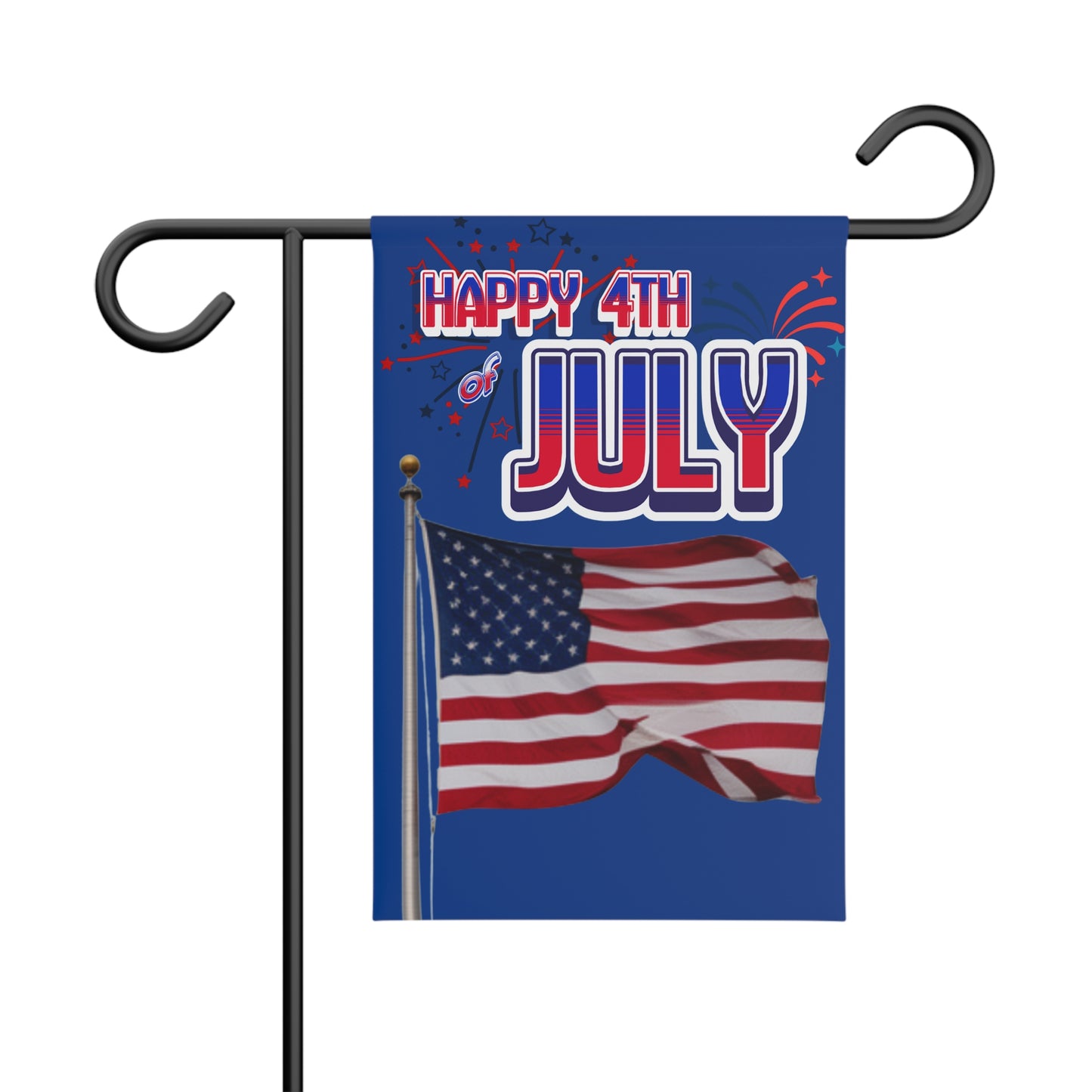 Independence Day Garden Banner - Patriotic USA Flag for Porch & Yard - Red White and Blue Summer Decoration