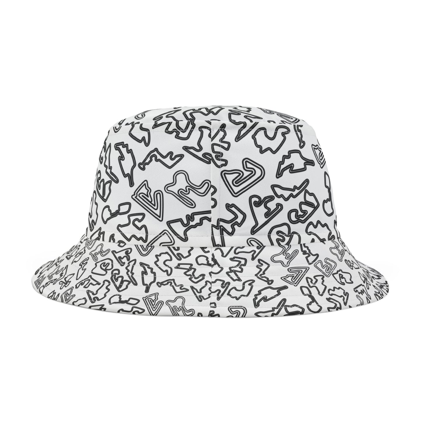 Motorsport Racetracks Hat White Adult Unisex Bucket Hat